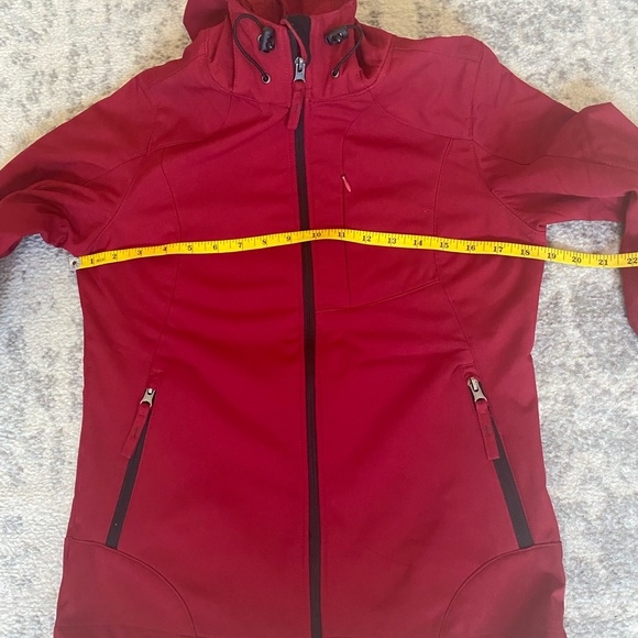 Free Country Red Hooded Hard Shell Jacket Size XS - Picture 5 of 12